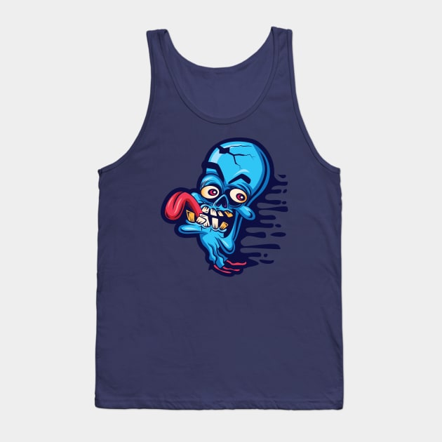 running skull Tank Top by Sauher